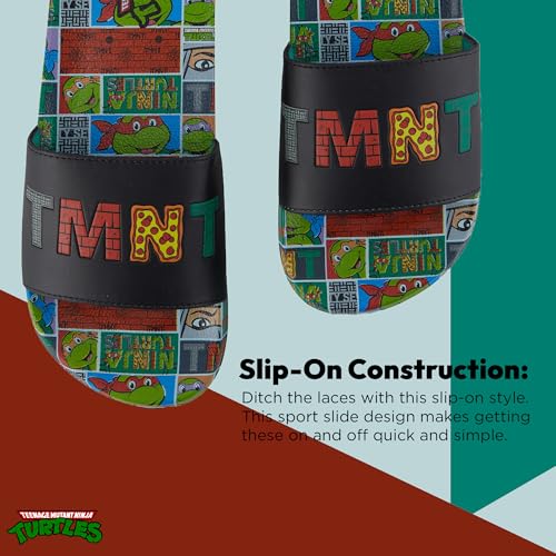 Teenage Mutant Ninja Turtles Mens Slide Sandals - TMNT Shoes - Michaelangelo, Raphael, Donatello, and Leonardo Slides4