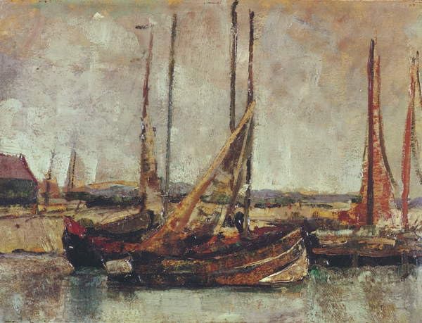 Bateaux de pêche par un artiste célèbre posters et art mural rétro