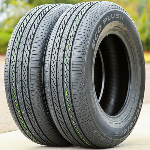 Set of 2 (TWO) Accelera Eco Plush All-Season Passenger Car Touring Radial Tires-205/70R15 205/70/15 205/70-15 96H Load Range SL 4-Ply BSW Black Side Wall UTQG 400AA