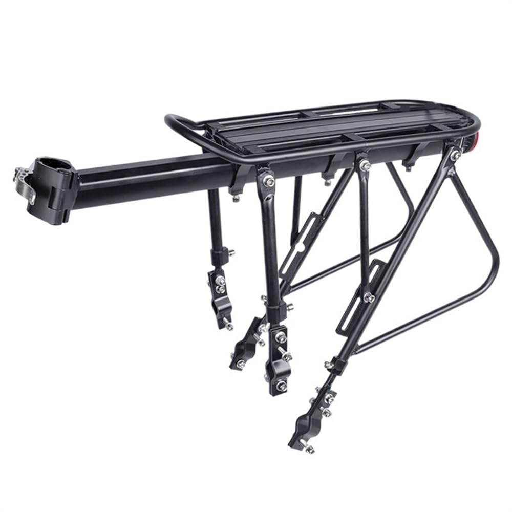 Portaequipajes Bicicleta Trasero Portador de carga de bicicleta de calidad, portaequipajes trasero for bicicletas de 24-29 pulgadas, soporte for bolsa de tija de sillín con herramienta de instalación,