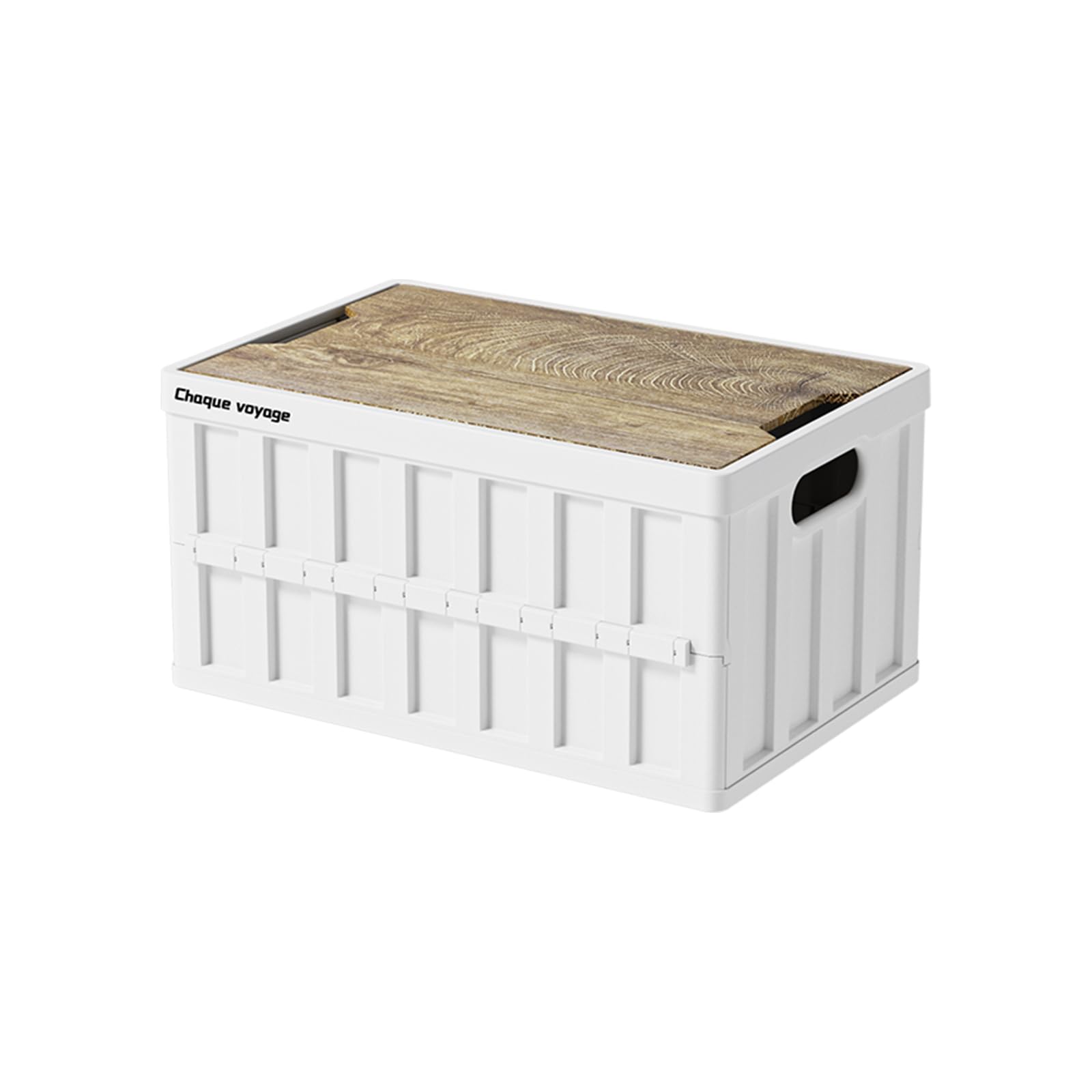 Ergocar Outdoor-Klappbox Stapelbare Robuste Und Praktische Box Mit Deckel 50 l Fassungsvermögen Kunststoff-Aufbewahrungsbehälter Geeignet Für Angelausflüge, Wohnmobile Camping Schlafzimmer