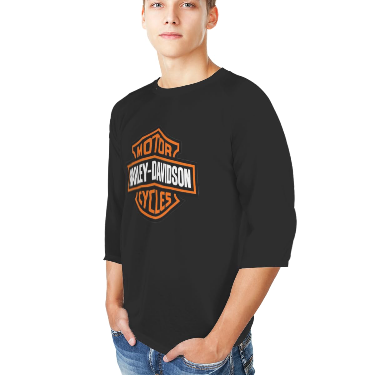 Amazon.co.jp: ハーレーダビッドソン Tシャツ 七分袖 メンズ 春夏 