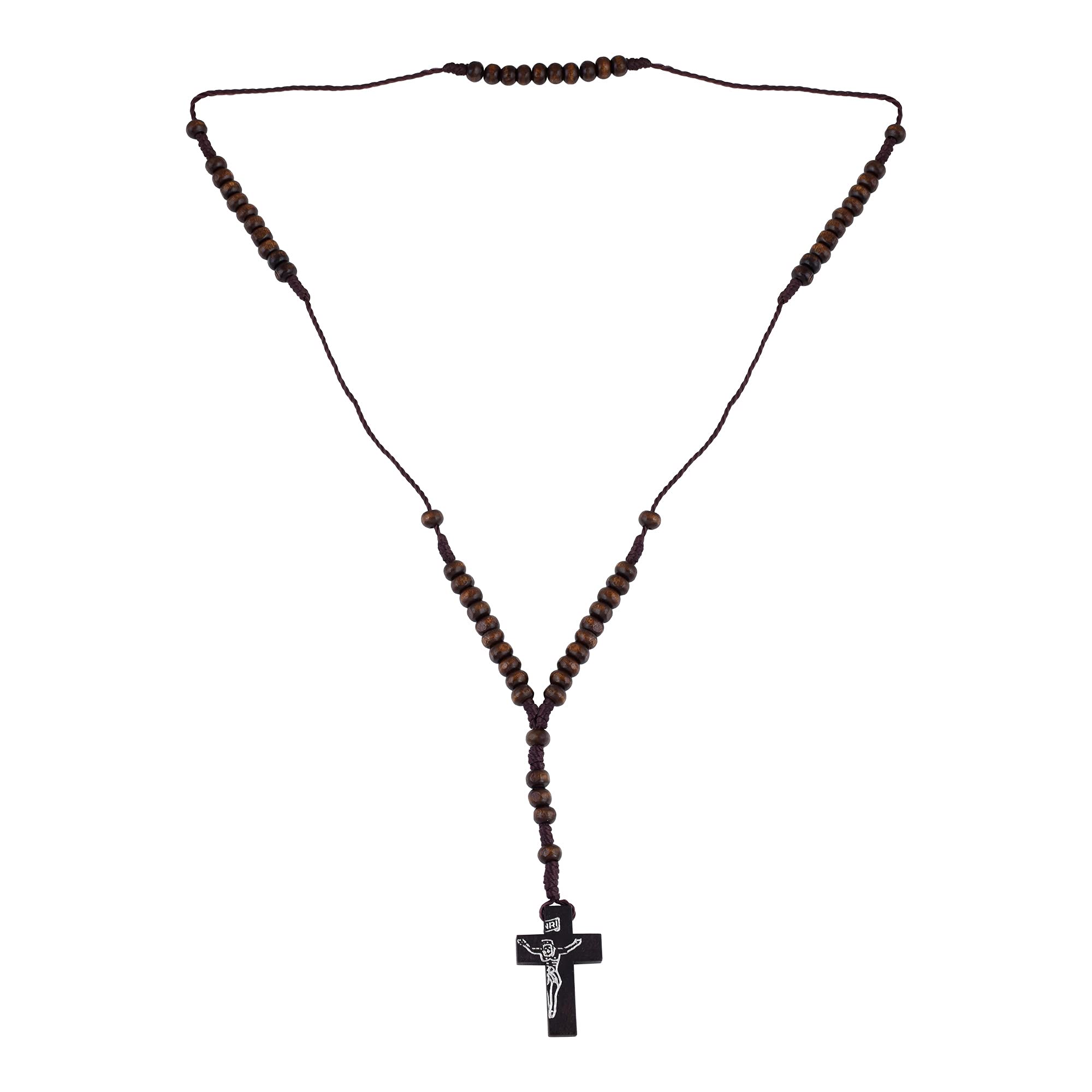 Memoir Wooden Dark Brown Christian Rosary prayer beads necklace Jesus Jewellery (RBRI5326) (B077WYBY5G) Amazon Price History, Amazon Price Tracker