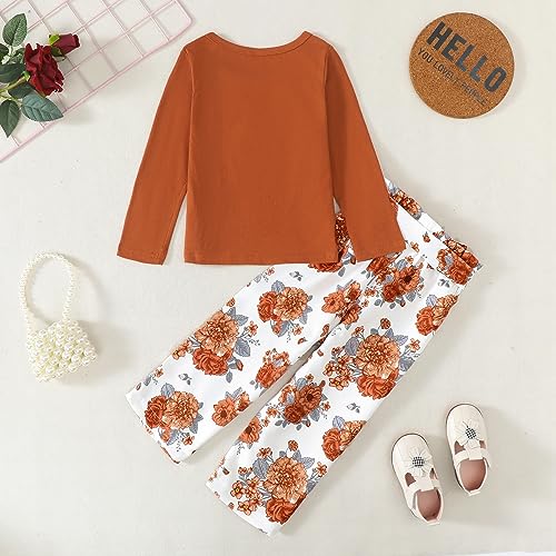 Image of Little Girls Clothes Kids Fall Winter Outfits Pant Set for Girl Age 4-8