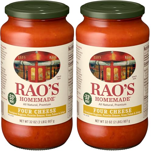 Image of Rao's Homemade Four Cheese Sauce Made with Italian Tomatoes, 32 oz (Pack of 2)