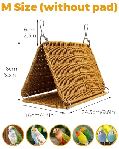 Image of Chewproof Steel Frame Cockatiel Bird Nest for Cage for Medium Parrots