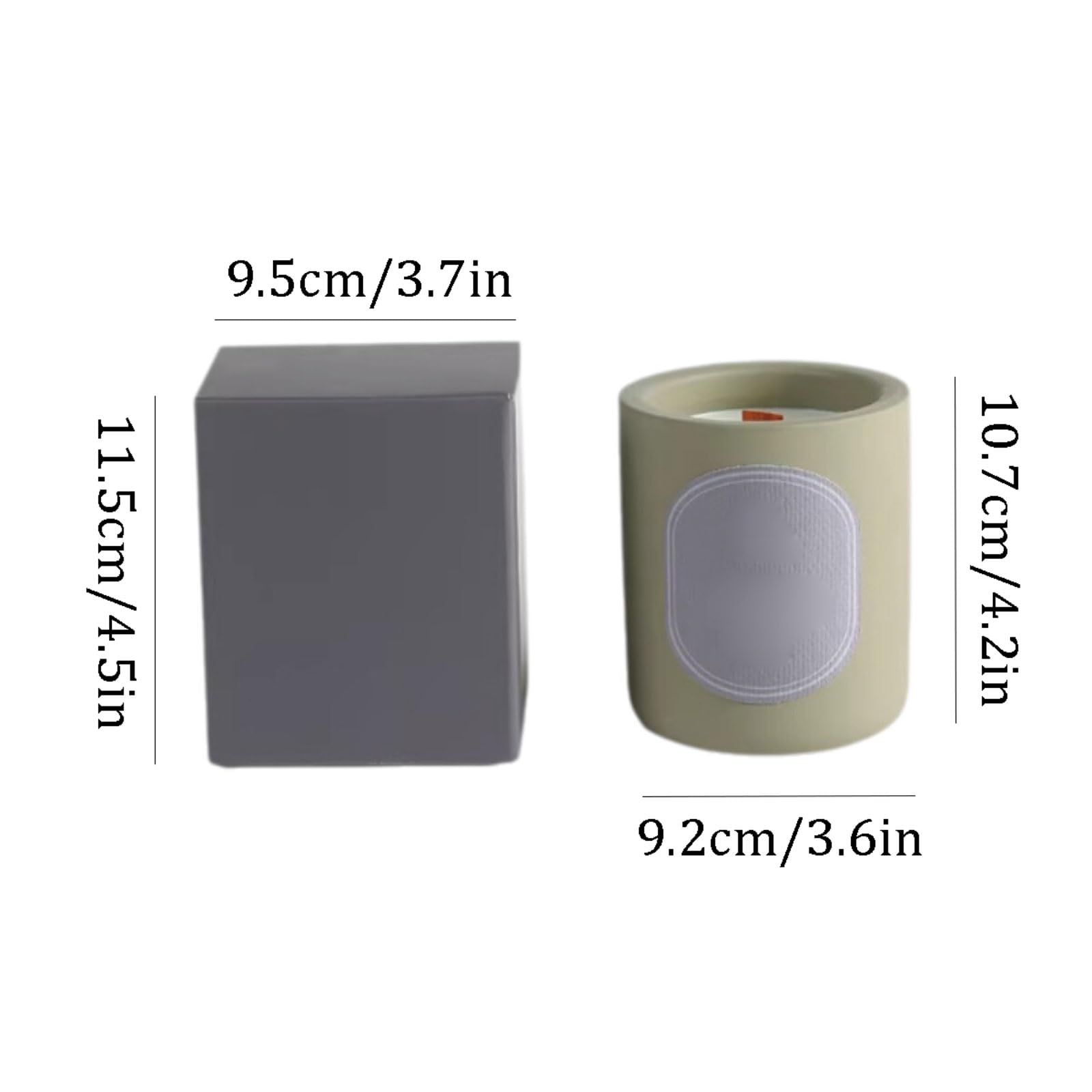 Exquisito Velas de cerámica hechas con cera de soja y aceites esenciales, vela perfumada reutilizable, altamente perfumada for dormitorio y oficina meloso(Beige)