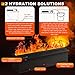 3D Water Vapor Fireplace,Recessed Electric Vapor Fireplace with 9 Color Flame & Remote Control,Electric Fireplaces with Flame Adjustment,Automatic Water Filling(80cm)