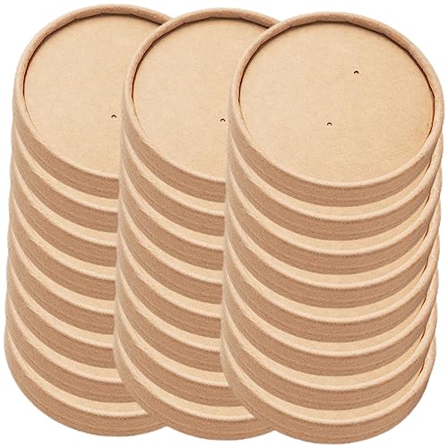 NAMOARLY 40pcs Soup Bowl Lids Cup Lids for Paper Containers Food Storage Sealer