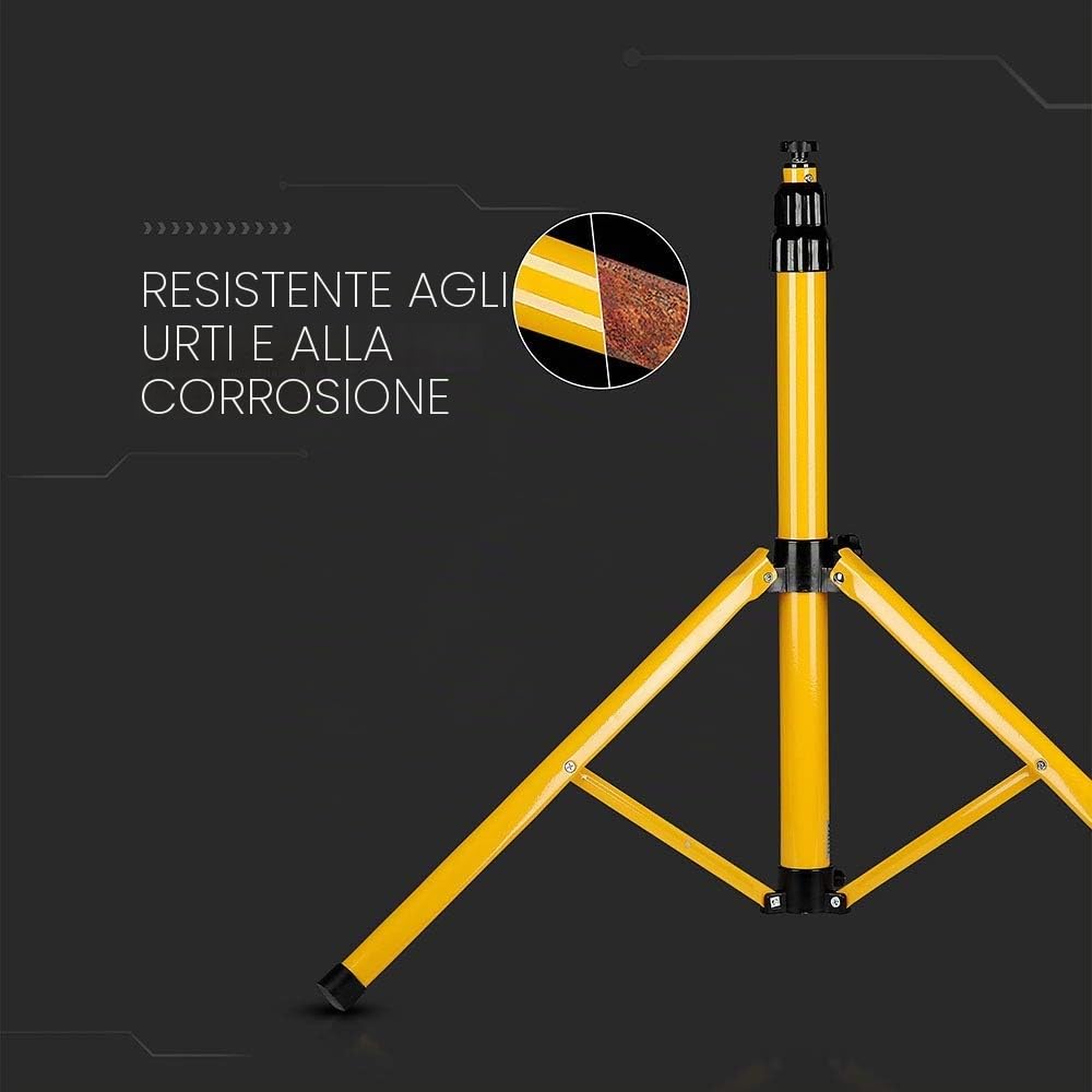 Supporto Trepiede in Alluminio per Fari LED Colore Giallo