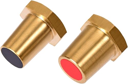 uxcell Poste lateral de carga de batería positivo negativo 0.276 in hembra latón 1 par