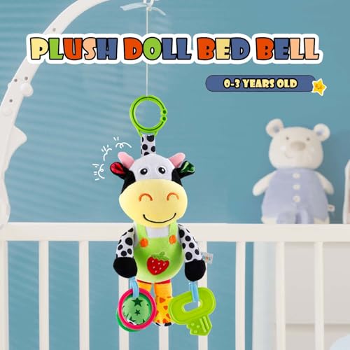 Lukcozmo Interactive 3D Teethers Musical Baby Toy-Plush Stroller Hanging Doll For Infant Babies Stuffed Animal Activity Soft Toys With Multi-Sensory Crinkle thumb #5