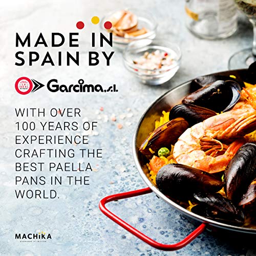Machika Polished Steel Paella Pan 24 inch (60 cm)
