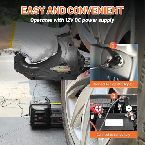 Image of E-HEELP Electric Car Jack Kit 5Ton 12V Hydraulic Car Jack Lift (Lifting Range: 6.1~17.7 inch) with Electric Impact Wrench for SUV MPV Sedan Truck Change Tires Garage Repair