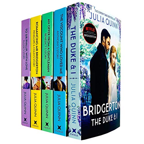 Bridgerton Family Book Series Libri completi 1 - 5 Collezione impostata da Julia Quinn NETFLIX
