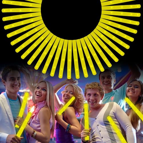 Bâtons fluorescents en mousse jaune pour illuminer les nuits sombres