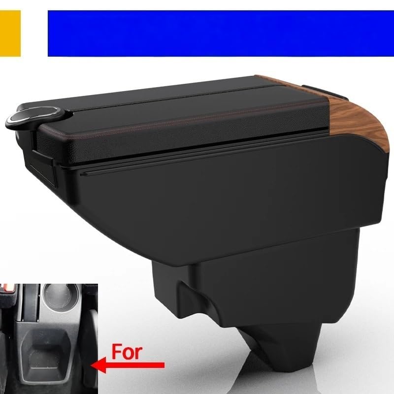 Couverture d'accoudoir de voiture Accoudoir pour Console centrale pour Peugeot 208, accessoire de rangement pour 2008 2019 – 2023 | B1 Red line 7 usb