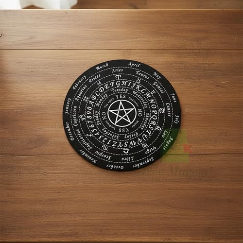 Image of Vastu Star Dowsing Board | 6inch | Metaphysical Message Board for Witchcraft with Brass (Pendulum Assorted) Acrylic Divination.