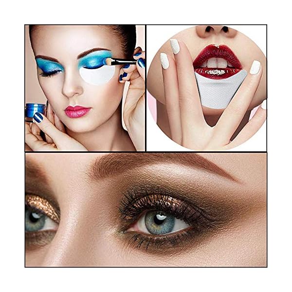 Kalolary 120 Pcs Eye Shadow Shields, Eyeshadow Pads Stencils Lint Free Under Eye Pads Eyeshadow Patches For Eyelash Extensions/Lip Makeup