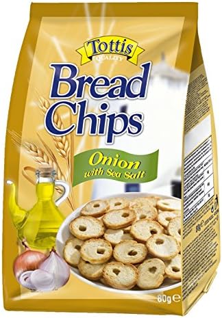 Tottis Quality Bread Chips, Onion, 8.8 Ounce (Pack of 12)