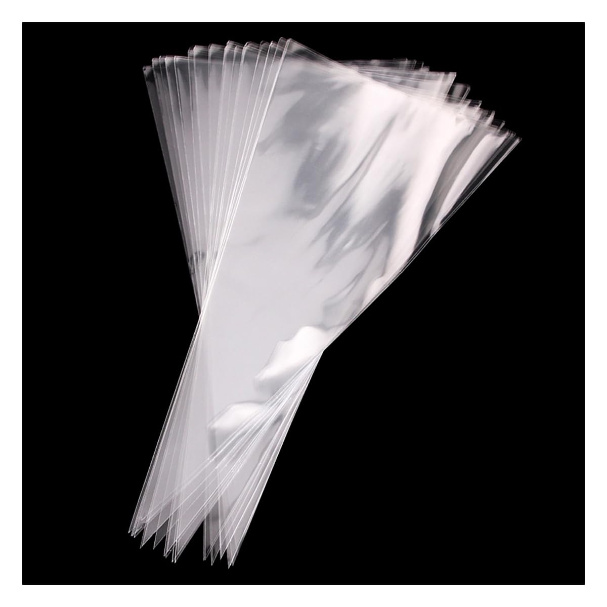 jweemax Bulk Popcorn Take Out Bag, Transparent Plastic Bags, Packaging Bag for Cookie, Candy, Snacking, 37x18cm