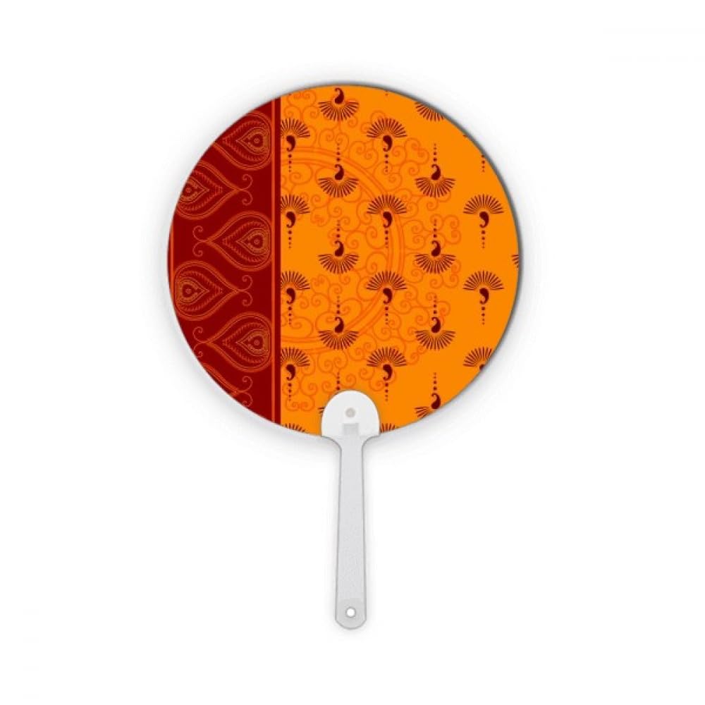 Artisanat déco tissu orange coloré art plastique rond nomade