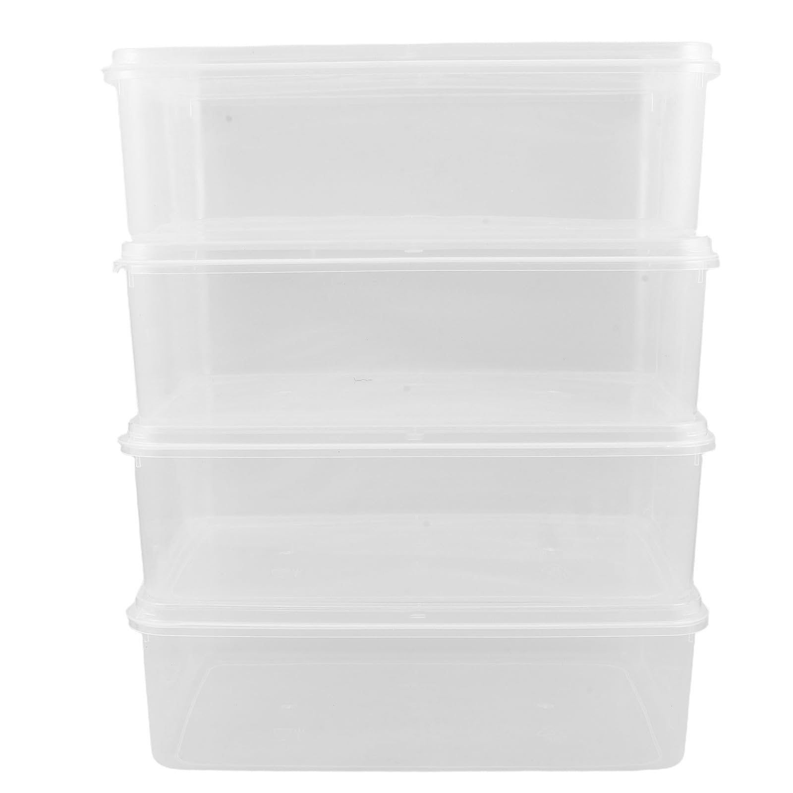 Toyvian Cajas de Almacenaje de Plástico Transparente con Tapa, 4 Unidades de 6l para Guardar Juguetes y Objetos del Hogar en Diferentes Habitaciones