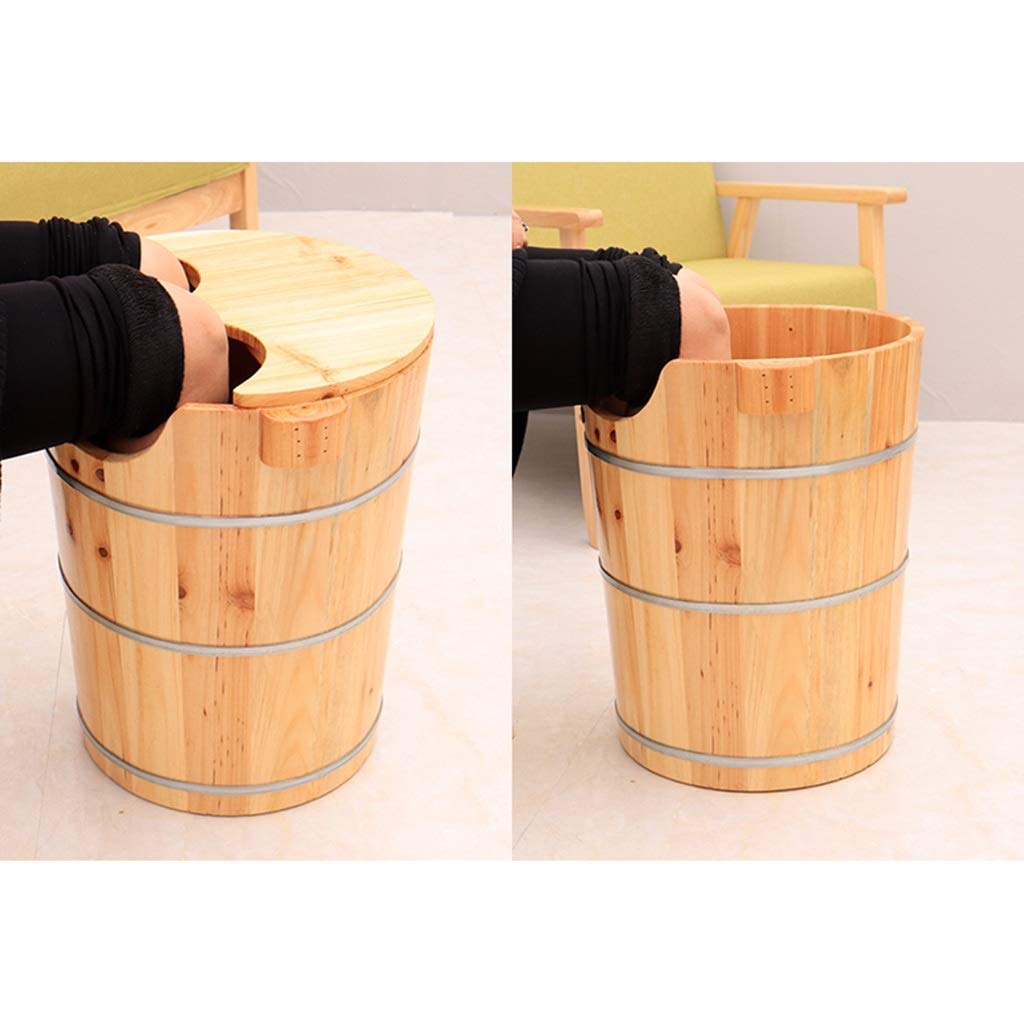 Pediluvio, Pediluvio in Legno, Pediluvio Profumato in Abete, Barile per Pediluvio per Sauna, Secchio Vasca per Pediluvio, Massaggio Spa (Color : 1),Massaggio Shiatsu
