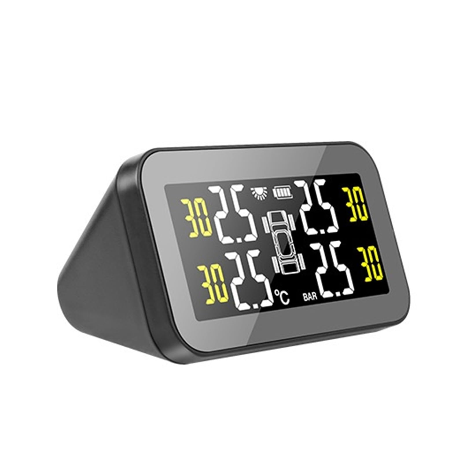 New Tire Monitoring System Temperature Warning Fuel Save Solar TPMS Car Tyre Monitor Air Gauge(Built-in sensor)