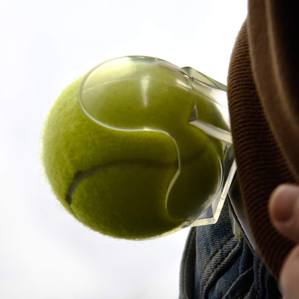 mike Tennis Ball Holder Waist Clip - Holds One Tennis Ball - Translucent Colour-One of Pack