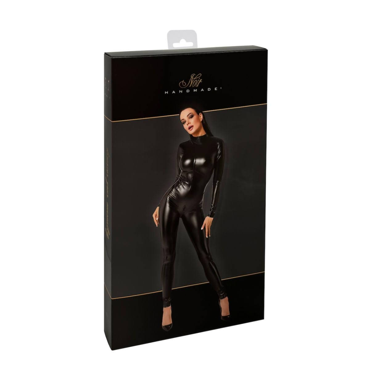 Noir HandMade Catsuit Combinaison Femme
