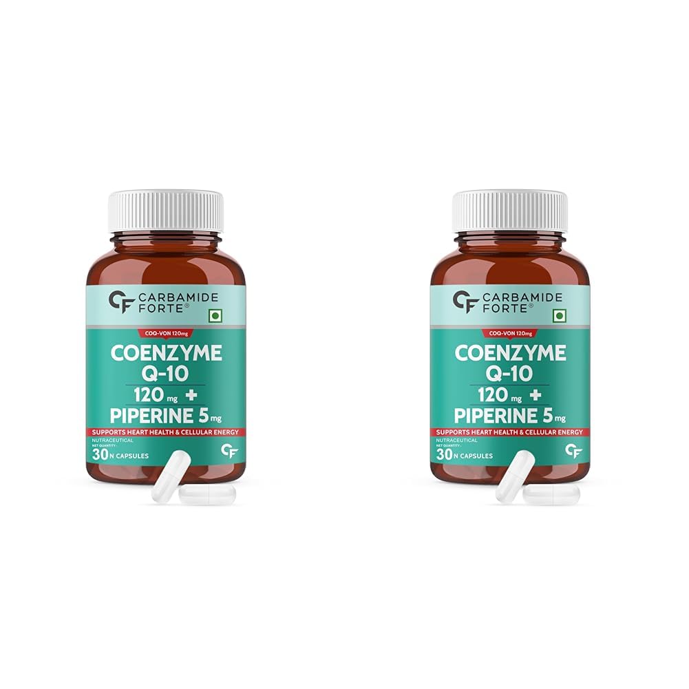Carbamide Forte Coq10 Coenzyme Q10-120Mg Capsule With Piperine 5Mg Supplement 30 Veg Capsules (Pack Of 2), 60 Capsule-picture-16