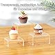 Rarapop 6 Stück transparente Acryl-Displayständer - Stabile Präsentationsständer für Anime-Figuren, Schmuck, Cupcakes & Kosmetik - Vielseitige Halter für Laden- und Heimdisplay (SetA)