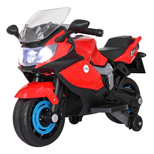TOBBI Kids Ride On Toy Racing Style Motorcycle Electric Tricycle Battery Operated