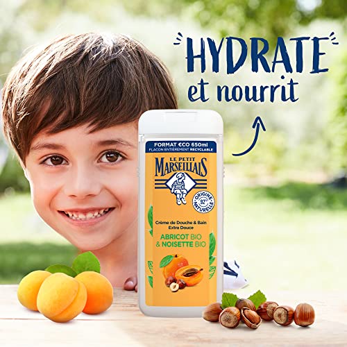 Le petit marseillais gel douche & bain abricots noisette bio 650ml - vue 3