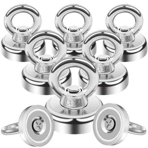 MIN CI 8pcs Magnethaken Extra Stark, 16mm Neodym Magnete Extra...