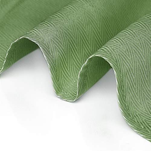Vcvcoo Cloth Napkins Set Of 6 Herringbone Jacquard Polyester Napkins For Wedding Party Restaurant Kitchen Table Dinner Napkins (Green, 17X17 Inch) #TOP1