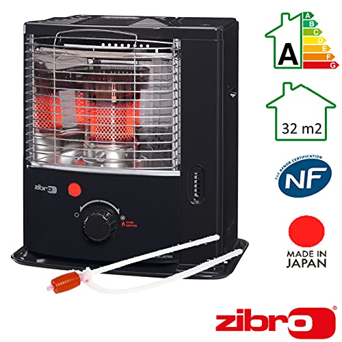 ZIBRO RS-220, Tragbarer mechanischer Heizstrahler, japanische Spitzenqualität, heizt bis zu 35 Quadratmeter, keine Installation erforderlich, Leistung 2200 W