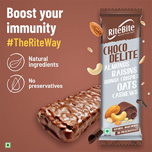 Image of RiteBite Choco Delite Bars (480 g, Pack of 12) & RiteBite Sports Bar 480g - Pack of 12