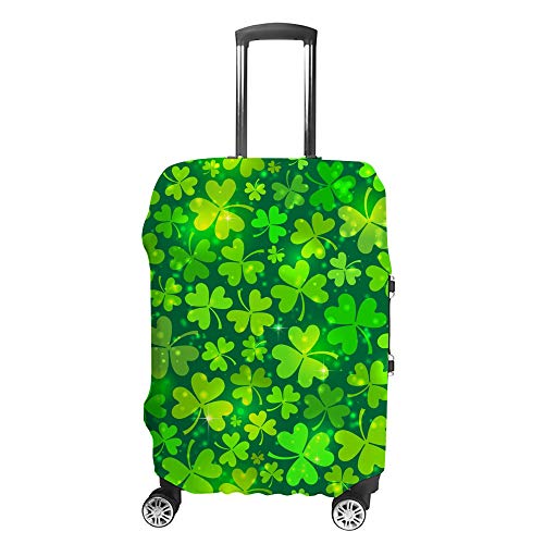 Housse de valise motif trèfle verte pour protection bagage voyage