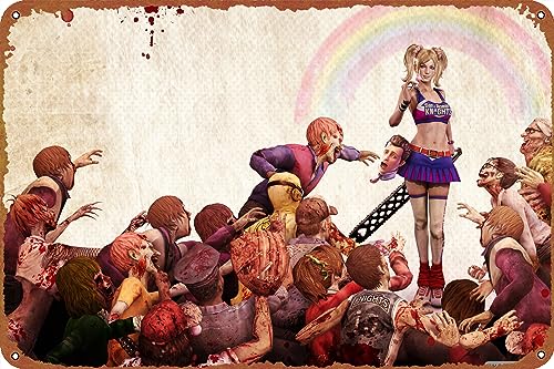  Lollipop Chainsaw Game Metal Tin Sign Vintage Wall Art Decoration Soggiorno Bagno Cucina Gioco Poster Decor 20 x 30 cm