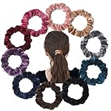 shefun ベロア シュシュ 大人 小さめ10個セット 跡がつかない ヘアゴム レディース 髪ゴム ベルベット 可愛い おしゃれ ヘアアクセ 髪飾り JP231