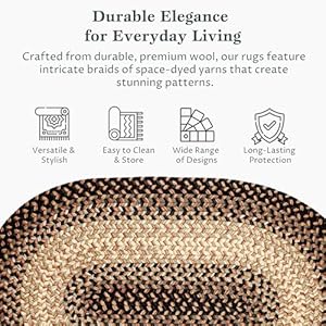 Rhody Rug Easy Living EL83 Charcoal 2' x 3' Oval - Braided Area Rug, Home Decor, Floor Mat or Bedroom Rug - Easy Care, Ideal for High Traffic Areas in Hallway and Living Room - Made in USA Rhody Rug Easy Living EL83 Charcoal 2 x 3 Oval Braided Area Rug Home Decor Floor Mat or Bedroom Rug Easy Care Ideal for High Traffic Areas in Hallway and Living Room Made in USA