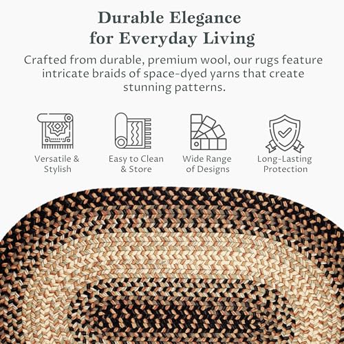 Rhody-Rug-Easy-Living-EL83-Charcoal-2-x-3-Oval-Braided-Area-Rug-Home-Decor-Floor-Mat-or-Bedroom-Rug-Easy-Care-Ideal-for-High-Traffic-Areas-in-Hallway-and-Living-Room-Made-in-USA Rhody Rug Easy Living EL83 Charcoal 2 x 3 Oval Braided Area Rug Home Decor Floor Mat or Bedroom Rug Easy Care Ideal for High Traffic Areas in Hallway and Living Room Made in USA
