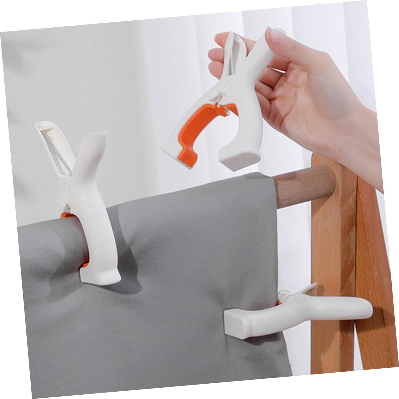 Zerodeko 16piezas Clips Antiviento para Sábanas y Ropa De Diseño De Orejas De Conejo Fijación Segura para Secado Exteriores y Uso Viajes
