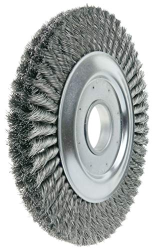 Image of Weiler 09480 10 inch Standard Twist Knot Wire Wheel , .016 inch Steel Fill, 2 inch Arbor Hole, Made in the USA