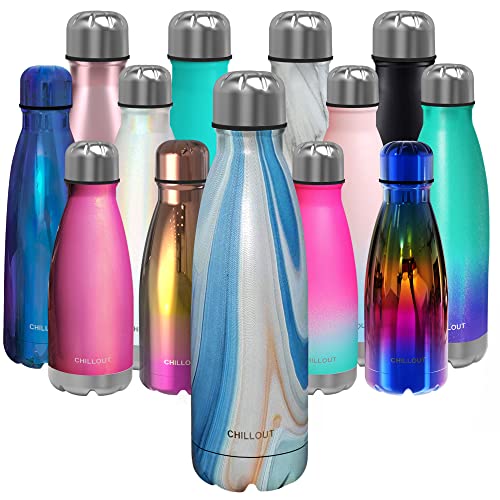 Image of CHILLOUT LIFE 17oz Insulated Stainless Steel Water Bottle, Leak Proof