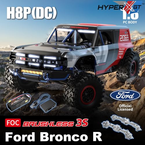 Image of 1 /8 Scale 4WD Brushless RC Off Road Crawler Truck 2.4G Remote Control Ford Bronco Baja 1000 R Official Licensed