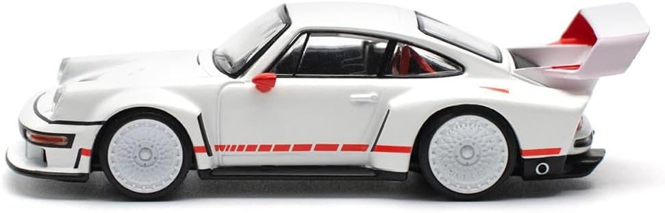 1:64 Diecast Collectibles Model Car Compatible with Porsche Singer DLS Turbo White with Red Stripes Limited Edition by Pop Race PR640226