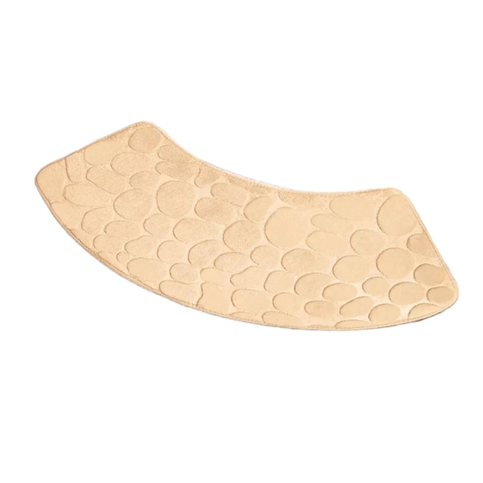 Curved Shower Mat Curved Shower Mat Carpet Bath Non-slip Absorbent Floor Toilet(Beige)